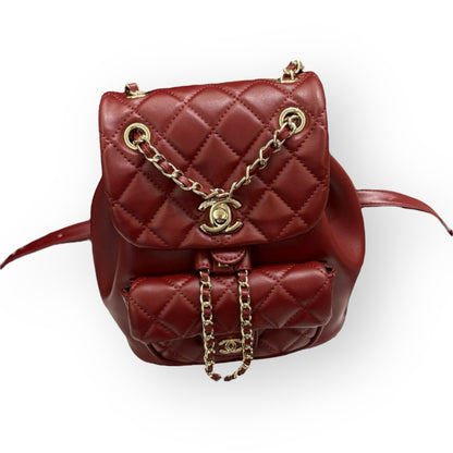 VIP/GWP Red Quilted Backpack with Gift Bag