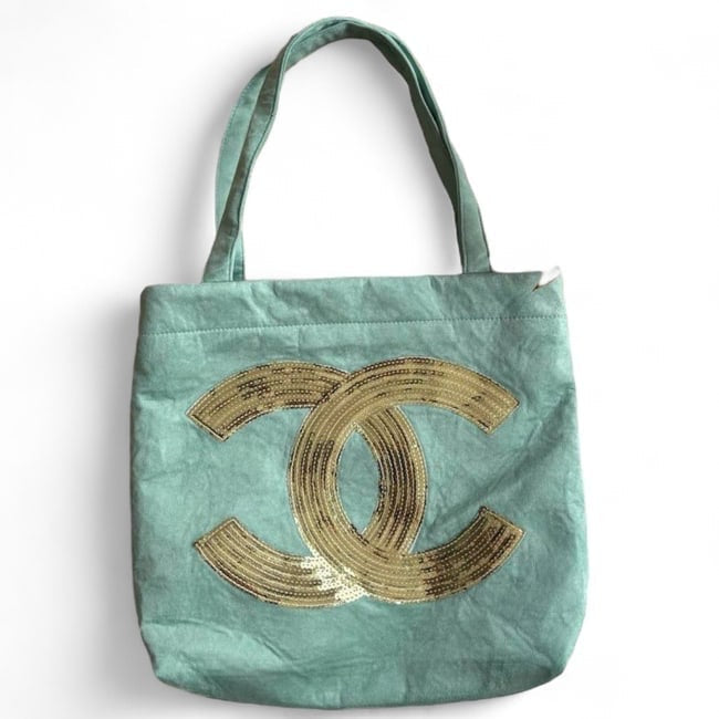 VIP/GWP Seafoam Shimmer Tote Bag
