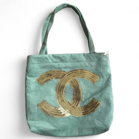 VIP/GWP Seafoam Shimmer Tote Bag