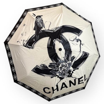 VIP/GWP Black Logo Floral Umbrella