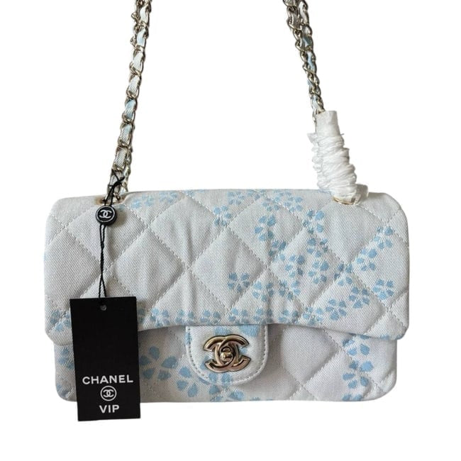VIP/GWP Denim Quilted Classic Flap Bag