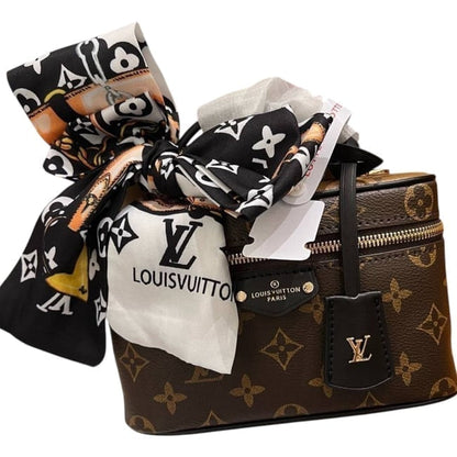 VIP/GWP Black Monogram Vanity Case with Box