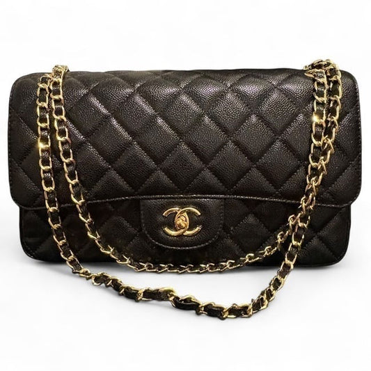 VIP/GWP Black Quilted Classic Flap Bag