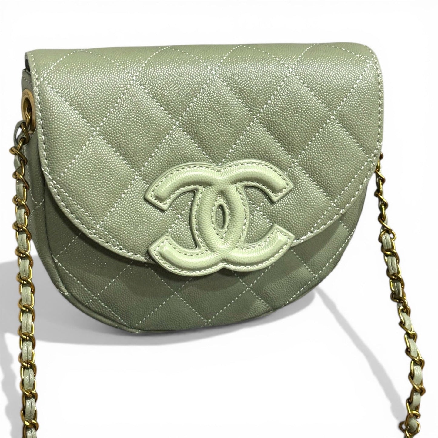 VIP/GWP Seafoam Quilted Messenger Bag