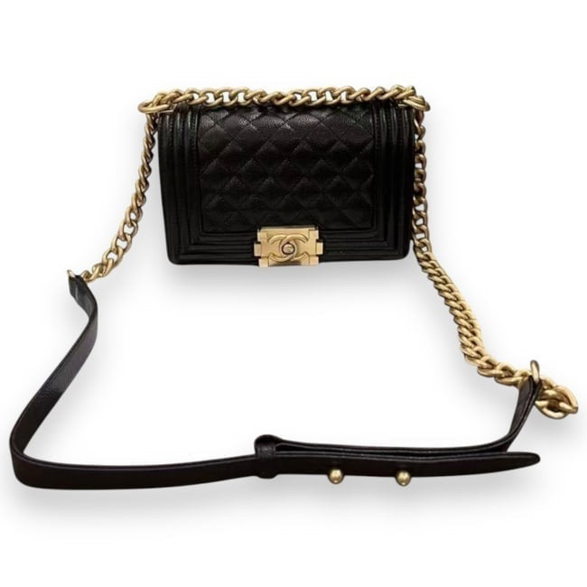VIP/GWP Black Le Boy Quilted Bag with Box