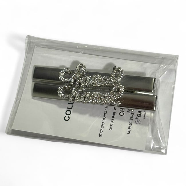 VIP/GWP 2Pc Rhinestone Logo Hair Clips