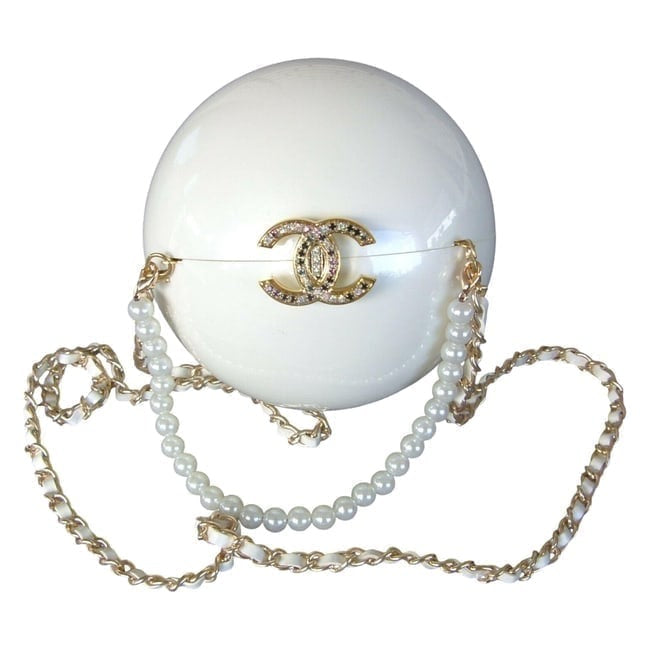 VIP/GWP White Rhinestone Clutch Bag with Box