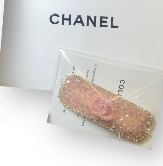 VIP/GWP Pink Rhinestone Crystal CC Hair Clip