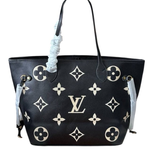 VIP/GWP Black Mono Neverfull PM Tote with Bag