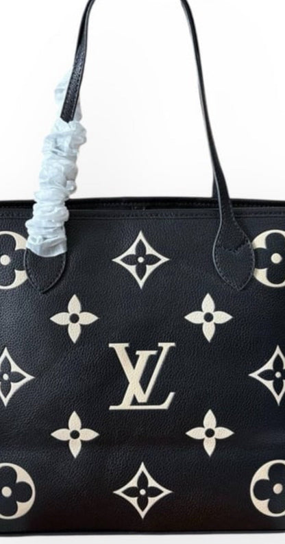 VIP/GWP Black Mono Neverfull PM Tote with Bag