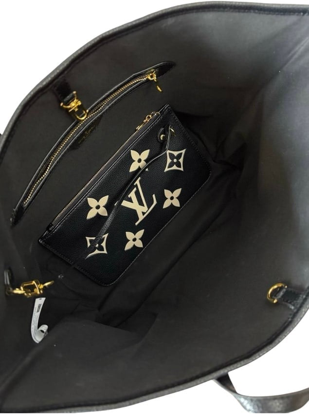 VIP/GWP Black Mono Neverfull PM Tote with Bag