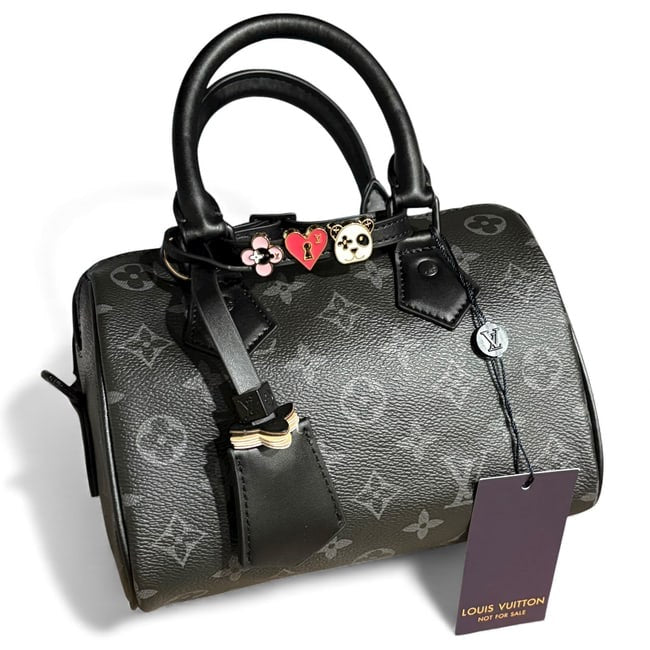 VIP/GWP Black Monogram Speedy Bag with Box