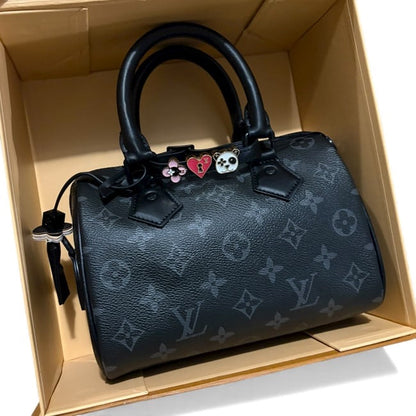 VIP/GWP Black Monogram Speedy Bag with Box