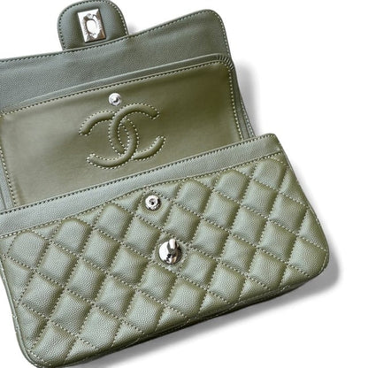 VIP/GWP Olive Quilted Double Flap Bag