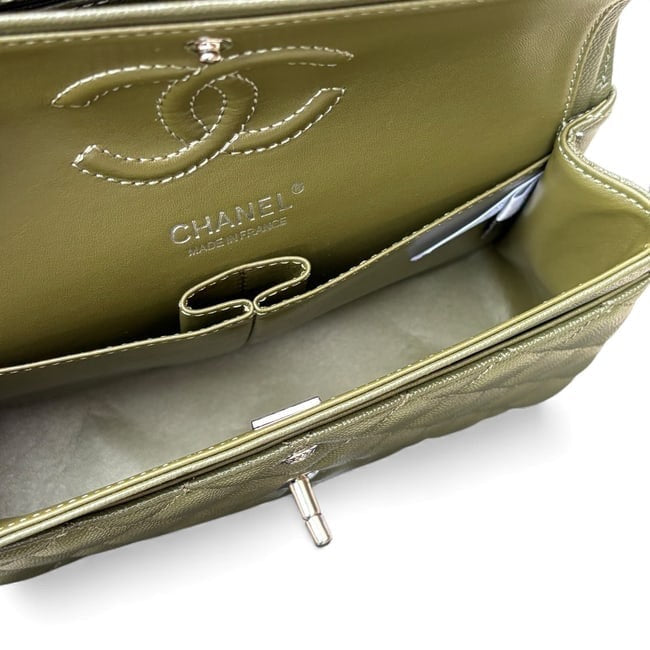 VIP/GWP Olive Quilted Double Flap Bag