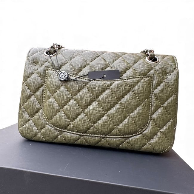 VIP/GWP Olive Quilted Double Flap Bag