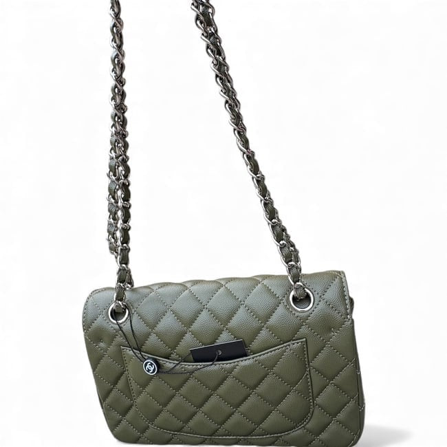 VIP/GWP Olive Quilted Double Flap Bag