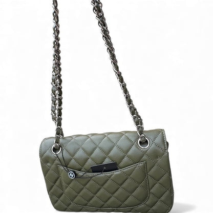 VIP/GWP Olive Quilted Double Flap Bag