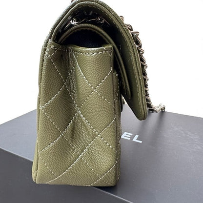 VIP/GWP Olive Quilted Double Flap Bag