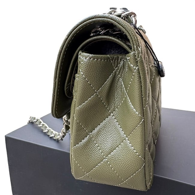VIP/GWP Olive Quilted Double Flap Bag