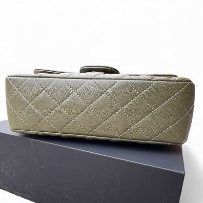 VIP/GWP Olive Quilted Double Flap Bag