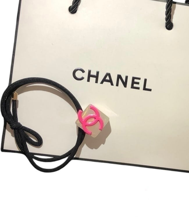 VIP/GWP Pink CC Logo Hair Tie with Gift Bag