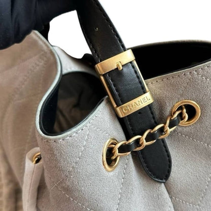 VIP/GWP Tan Quilted Hobo Bag with Gift Bag