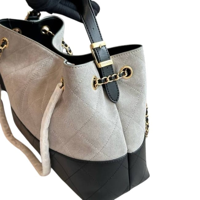 VIP/GWP Tan Quilted Hobo Bag with Gift Bag