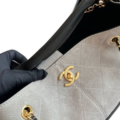 VIP/GWP Tan Quilted Hobo Bag with Gift Bag