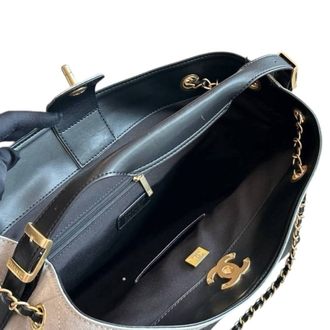 VIP/GWP Tan Quilted Hobo Bag with Gift Bag