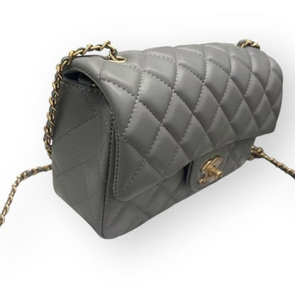 VIP/GWP Grey Pearl Mini Flap Bag with Box