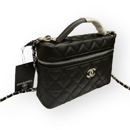 VIP/GWP Black Quilted Chain Vanity Bag