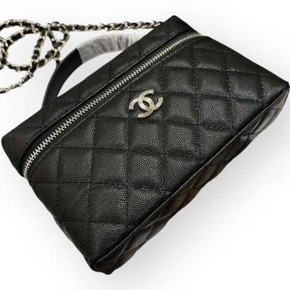 VIP/GWP Black Quilted Chain Vanity Bag