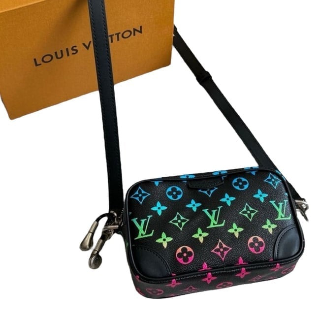 VIP/GWP Black Monogram Camera Bag with Box