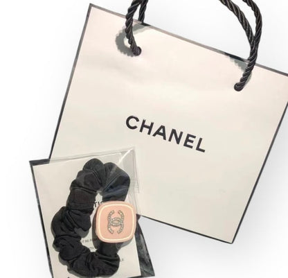 VIP/GWP Pink Rhinestone CC Logo Scrunchy