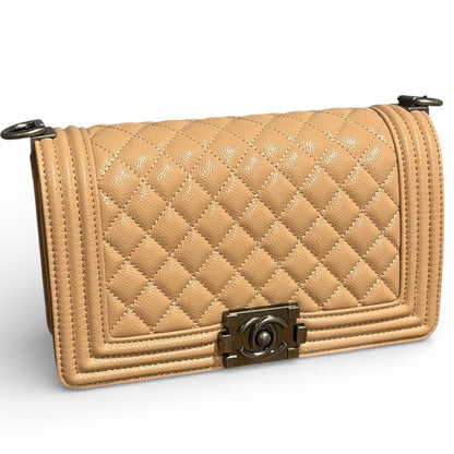 VIP/GWP Beige Le Boy Quilted Bag with Box