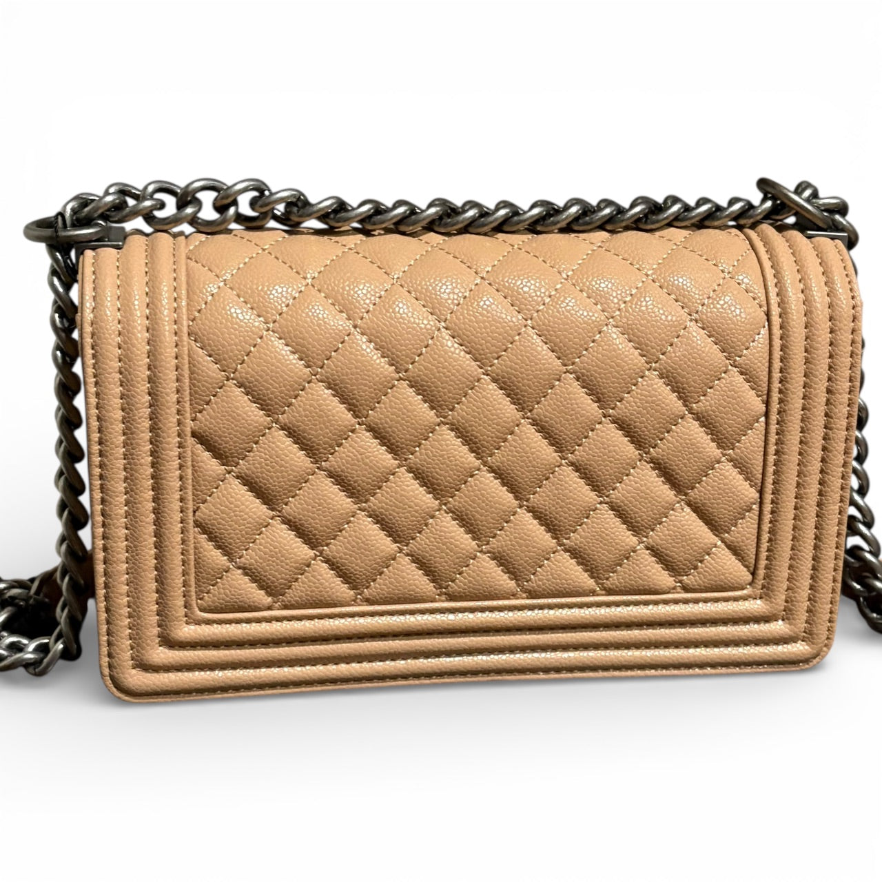 VIP/GWP Beige Le Boy Quilted Bag with Box