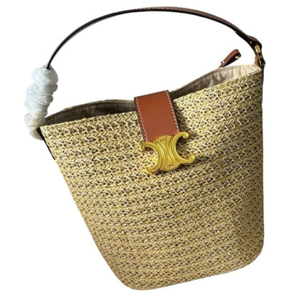 VIP/GWP Gold Logo Woven Bucket Bag