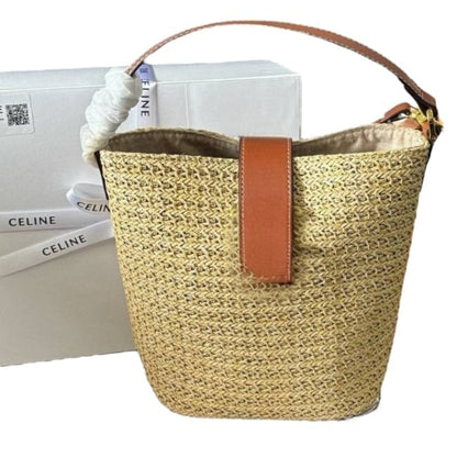 VIP/GWP Gold Logo Woven Bucket Bag