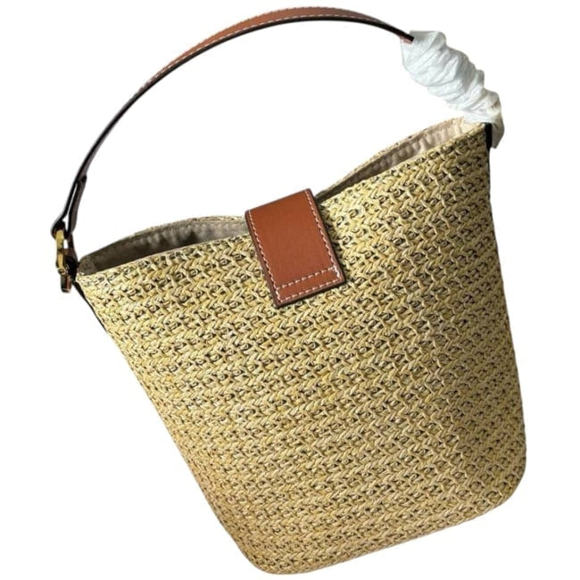 VIP/GWP Gold Logo Woven Bucket Bag
