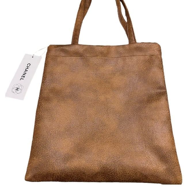 VIP/GWP Brown Logo Shimmer Tote Bag