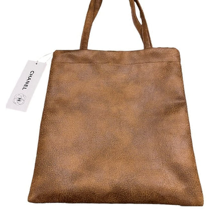 VIP/GWP Brown Logo Shimmer Tote Bag