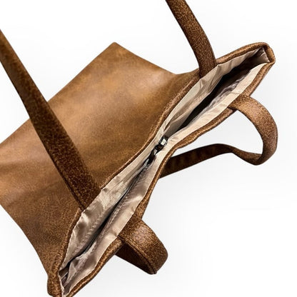 VIP/GWP Brown Logo Shimmer Tote Bag