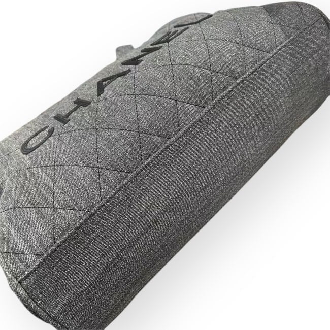 VIP/GWP Black Quilted Denim Bowler Bag