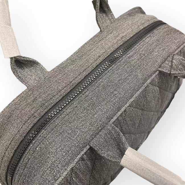 VIP/GWP Black Quilted Denim Bowler Bag