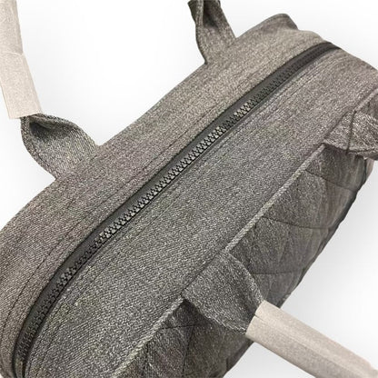 VIP/GWP Black Quilted Denim Bowler Bag