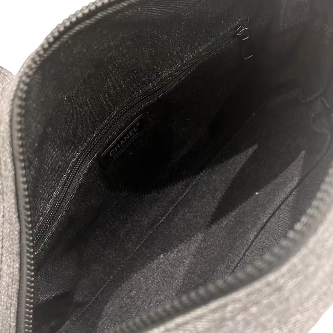 VIP/GWP Black Quilted Denim Bowler Bag