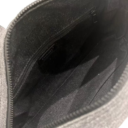 VIP/GWP Black Quilted Denim Bowler Bag