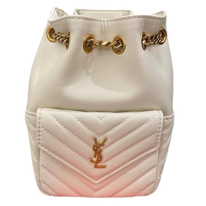 VIP/GWP White Joe Chevron Bucket Bag