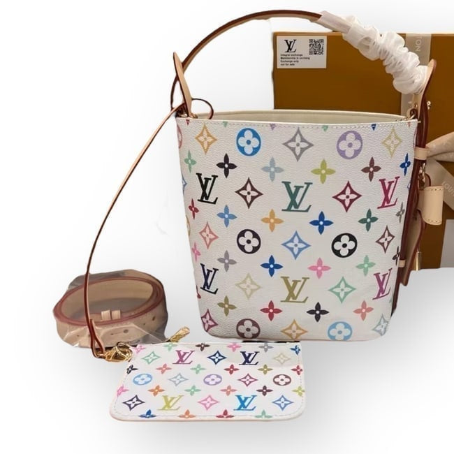 VIP/GWP White BB Monogram Hobo Bag with Box
